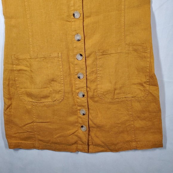 LOFT Lou & Grey Dress Linen Tank Golden Maple Size Small 38" bust NWT - Picture 10 of 14